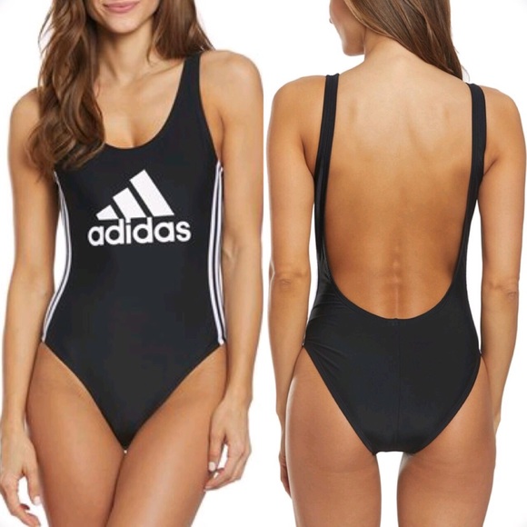 adidas Other - Adidas Scoop Back Logo Swimsuit